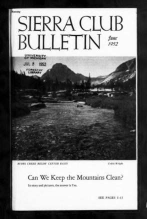 Sierra Club Bulletin 1952 Vol 37 No 6 June thumbnail